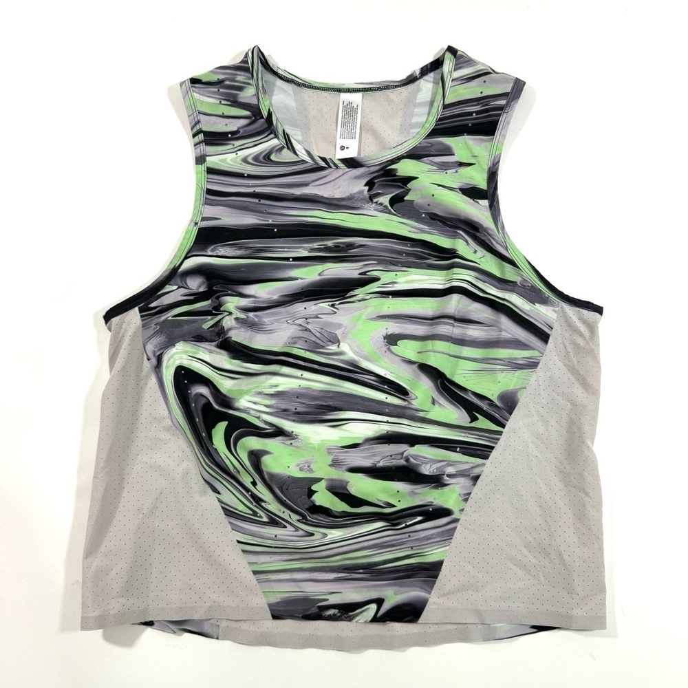Lululemon Swift Ventilated Running Tank Top Paint Glide Warp Multi